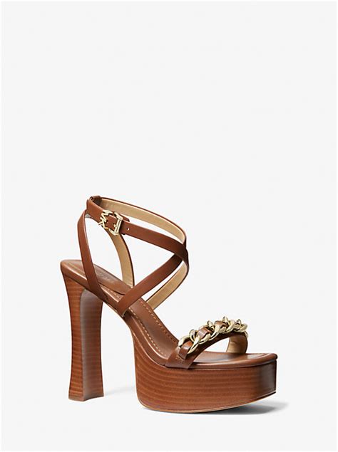 michael kors stiefelette paloma|Paola Chain Embellished Leather Platform Sandal .